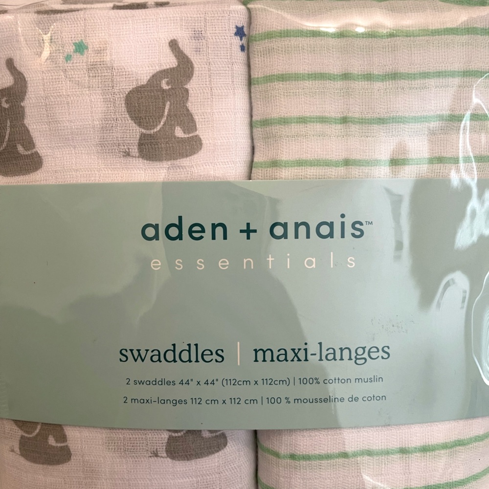 Aden + Anaïs 100% Cotton Muslin Swaddles, Two Pack